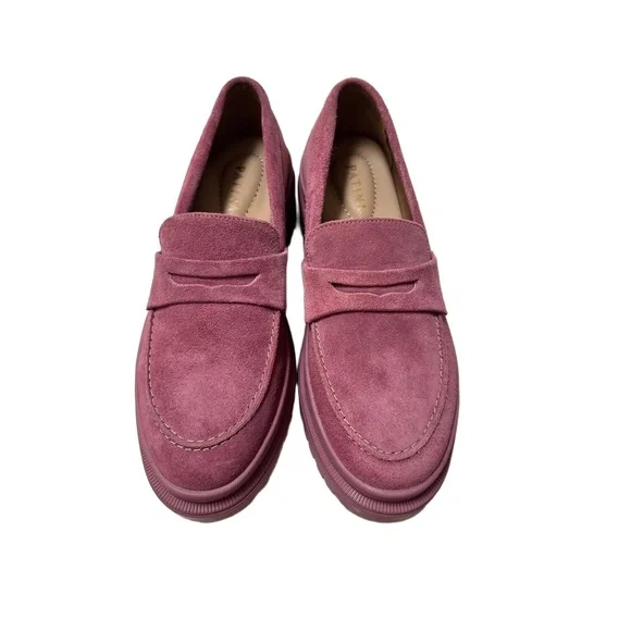 Patina By Portland Leather Zoe Loafer US 10.5 Foxglove Suede Lug Sole - Picture 2 of 11